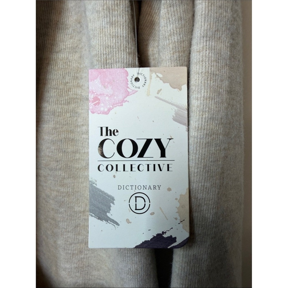 Dictionary Open-Front Cream Cardigan Coatigan - Picture 4 of 11